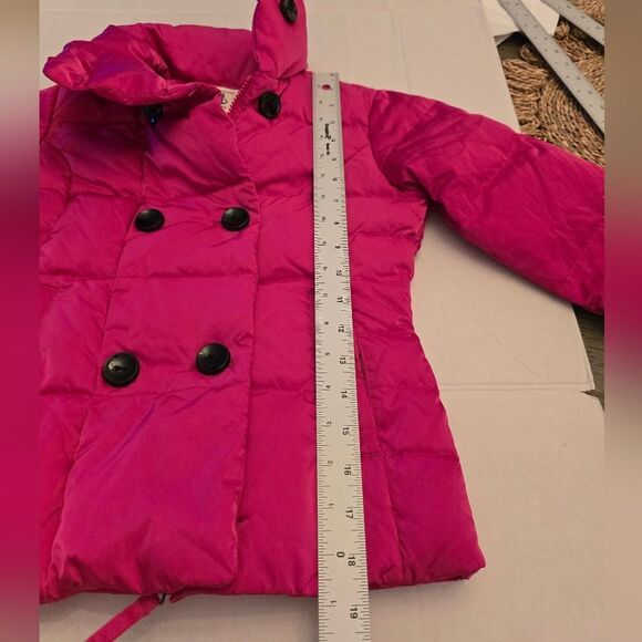 Lands' End Hot Pink Puffee Double Breasted Jacket Size 5-6 - Picture 2 of 8